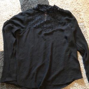 Express high neck long sleeve blouse